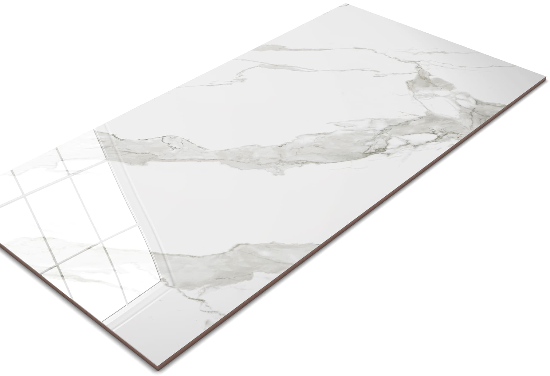 Gran Statuario: símil mármol, 60 × 120 cm · blanco
